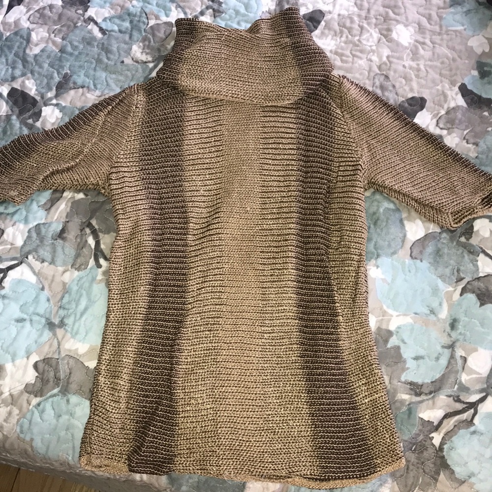 Gold and Black Turtle Neck